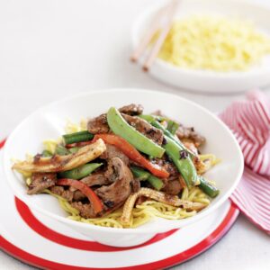 Beef and black bean stir-fry
