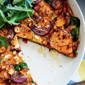 One-pan sweet potato, spinach and feta frittata One-pan sweet potato, spinach and feta frittata